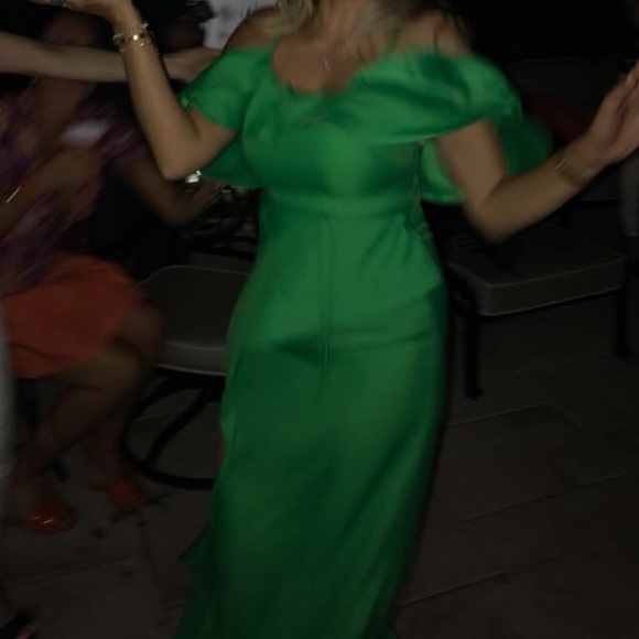 ASOS Cold-Shoulder Ruffle Cami Maxi Dress Size 8 - Picture 8 of 11